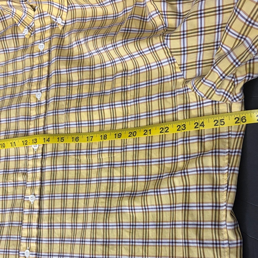 Brooks Brothers XL Country Club Men's Yellow Plaid Button-Down Shirt Size $148 - Picture 7 of 9